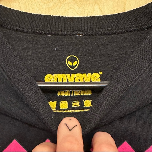 Black Sweatshirt with Pink Karma and Flame Design - Picture 6 of 6